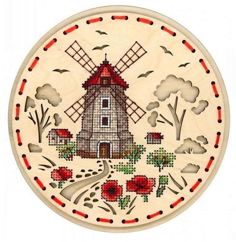 Rural Mill O-021 Counted Cross Stitch Kit on Plywood