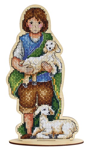 Shepherd O-028 Counted Cross Stitch Kit on Plywood
