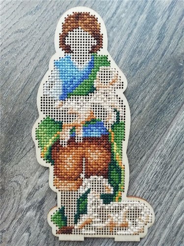 Shepherd O-028 Counted Cross Stitch Kit on Plywood