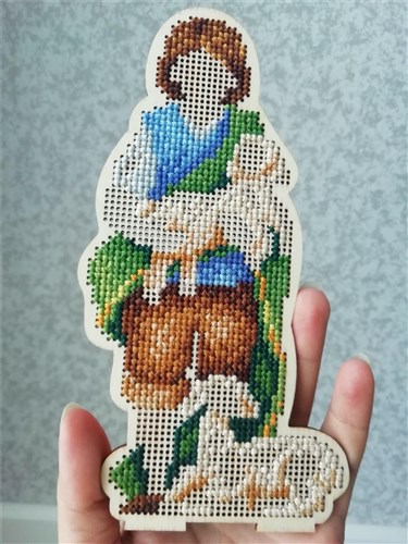 Shepherd O-028 Counted Cross Stitch Kit on Plywood