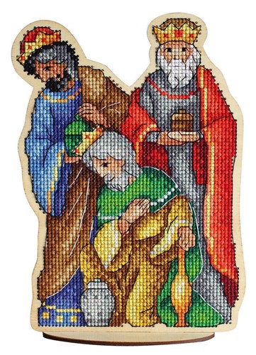 The Wise Men O-029 Christmas Counted Cross Stitch Kit on Plywood