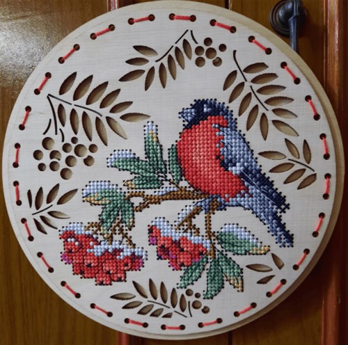 Winter Guest O-039 Christmas Counted Cross Stitch Kit on Plywood