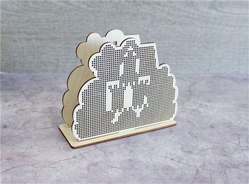 Napkin Holder House O-042 Counted Cross Stitch Kit on Plywood