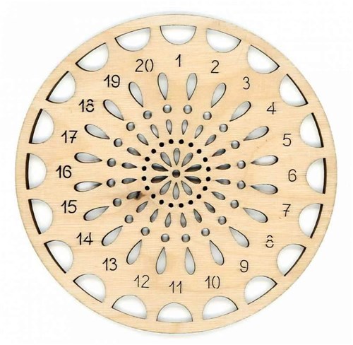 Mandala Plywood Thread / Floss Organizer. Plywood Bobins by MP Studia. OP-124