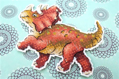 Triceratops P-269 / SR-269 Plastic Canvas Counted Cross Stitch Kit