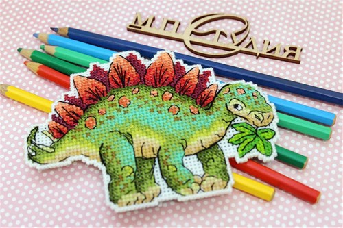 Stegosaurus P-270 / SR-270 Plastic Canvas Counted Cross Stitch Kit