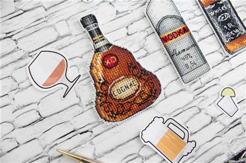 Bottles Cross Stitch kit on Plastic Canvas P-315 / SR-315
