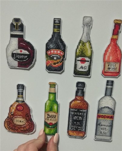 Bottles Cross Stitch kit on Plastic Canvas P-315 / SR-315