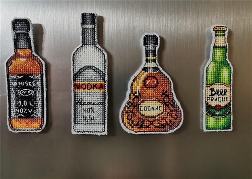 Bottles Cross Stitch kit on Plastic Canvas P-315 / SR-315