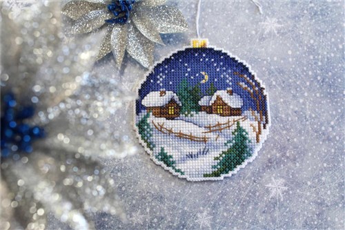 Winter Landscape P-331 / SR-331 Plastic Canvas Counted Cross Stitch Kit