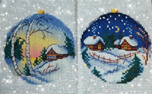 Winter Landscape P-331 / SR-331 Plastic Canvas Counted Cross Stitch Kit