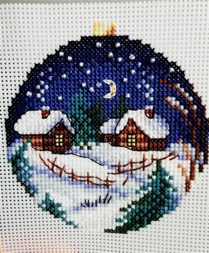 Winter Landscape P-331 / SR-331 Plastic Canvas Counted Cross Stitch Kit