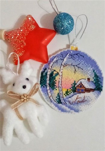 Winter Landscape P-331 / SR-331 Plastic Canvas Counted Cross Stitch Kit