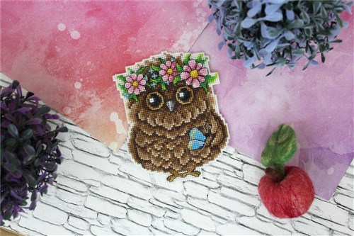 Owl P-344 / SR-344 Plastic Canvas Counted Cross Stitch Kit