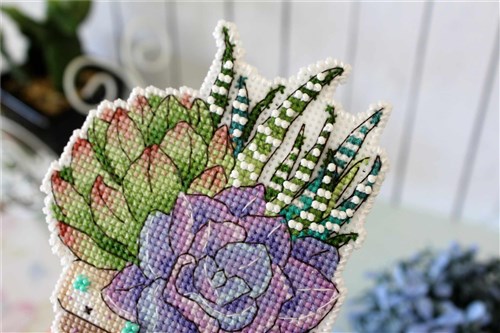 Flower Mood P-418 / SR-418 Plastic Canvas Counted Cross Stitch Kit