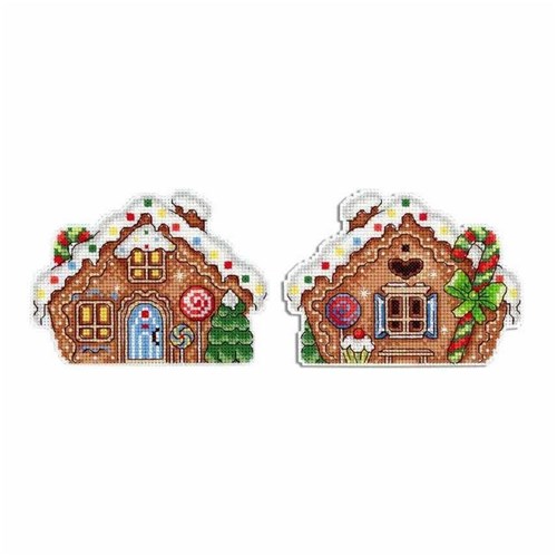Gingerbread House P-458 / SR-458 Plastic Canvas Counted Cross Stitch Kit