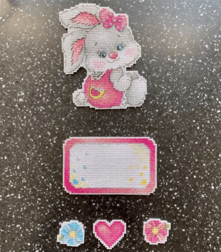 Mom's Bunny P-489 / SR-489 Plastic Canvas Counted Cross Stitch Kit