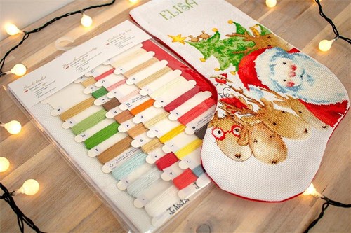 Santa Claus PM1225L Christmas Stocking Counted Cross-Stitch Kit