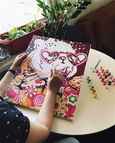 Painting by Numbers kit Crafting Spark Celebration Sweet Eater R008 19.69 x 15.75 in