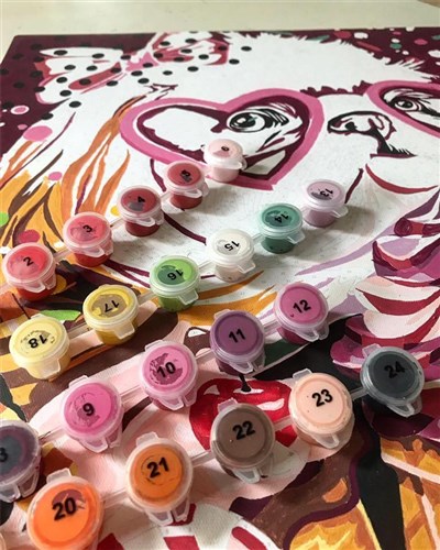 Painting by Numbers kit Crafting Spark Celebration Sweet Eater R008 19.69 x 15.75 in