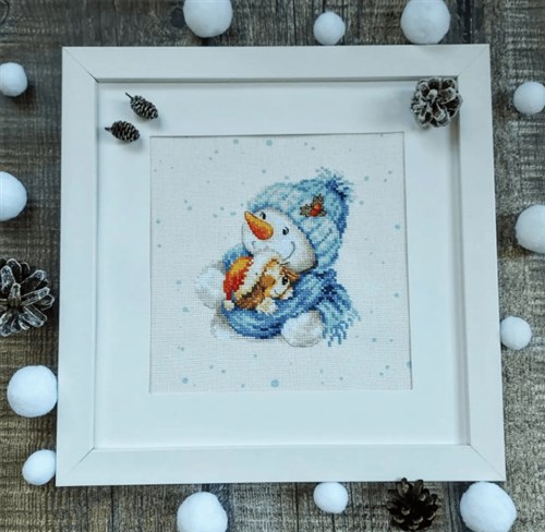 Snowman and Doggy 0-204 Counted Cross Stitch Kit