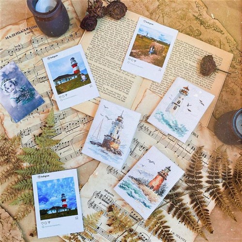 Cold Sea shore. Lighthouse 0-225 Counted Cross-Stitch Kit