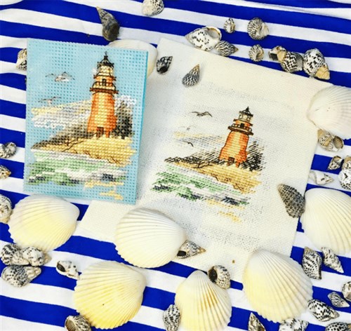 Cold Sea shore. Lighthouse 0-225 Counted Cross-Stitch Kit