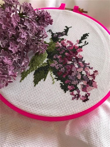 Watercolor Lilac 2-45 Counted Cross-Stitch Kit