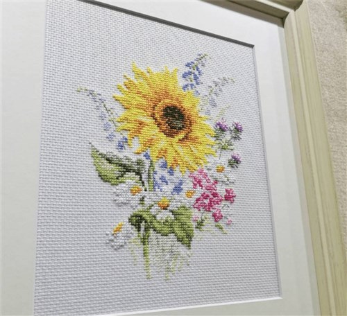 Bouquet with Sunflower 2-49 Counted Cross-Stitch Kit