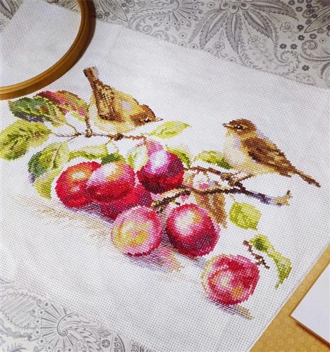 Warblers & Plums 5-17 Counted Cross-Stitch Kit