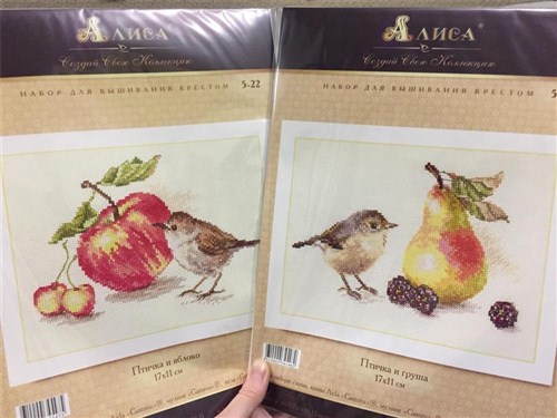 Bird and an Apple 5-22 Counted Cross-Stitch Kit