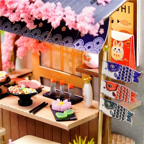 Miniature Wizardi Roombox Kit - Sakura Noodles Shop Dollhouse Kit