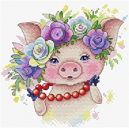 Pink Fashionista SM-329 Counted Cross Stitch Kit