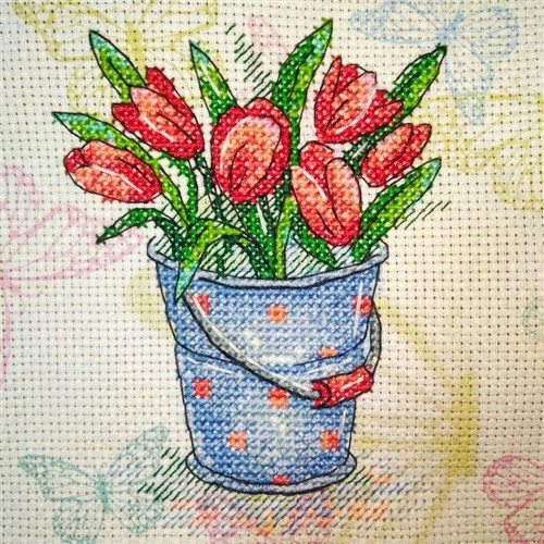 Tulip Freshness SM-377 Counted Cross Stitch Kit