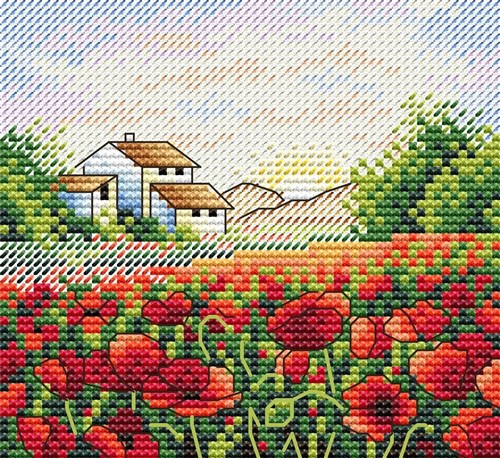 Poppy Morning SM-432 Counted Cross Stitch Kit