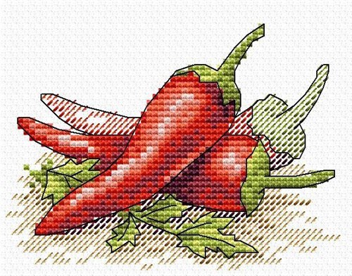 Red Pepper SM-442 Counted Cross Stitch Kit