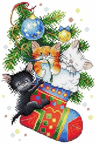 New Year Present SM-563  Counted Cross Stitch Kit