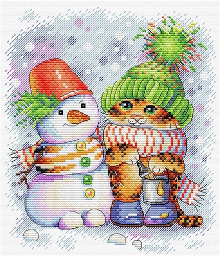Striped Winter SM-620 Counted Cross Stitch Kit