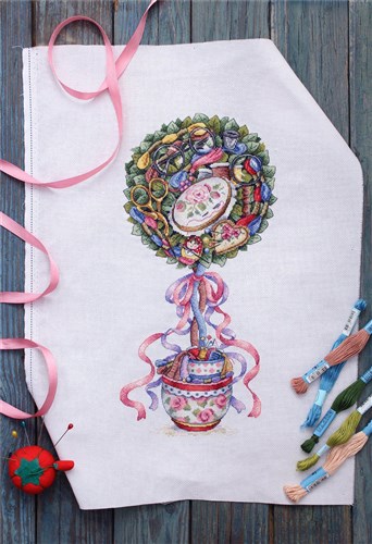 Joy Topiary SNV-691 Counted Cross Stitch Kit