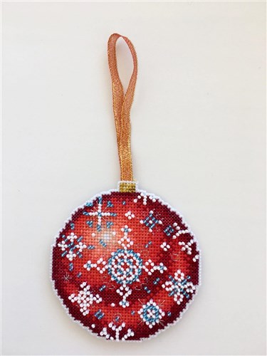 Christmas Tree Decoration - Winter Ruby SR-167 Plastic Canvas Counted Cross Stitch Kit
