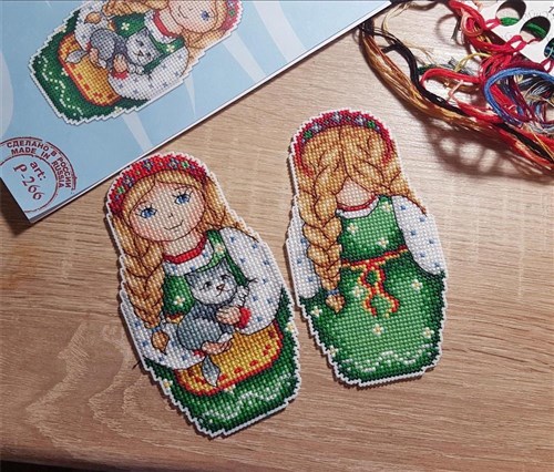 Matryoshka Spring SR-266 Plastic Canvas Counted Cross Stitch Kit