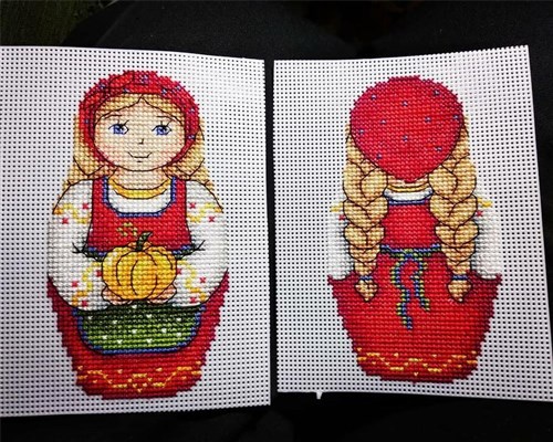 Matryoshka Autumn SR-268 Plastic Canvas Counted Cross Stitch Kit