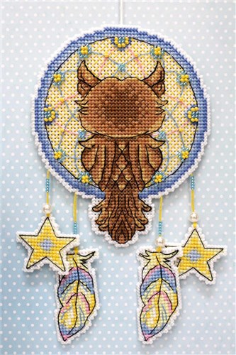 Dream Catcher - Owl SR-273 Plastic Canvas Counted Cross Stitch Kit