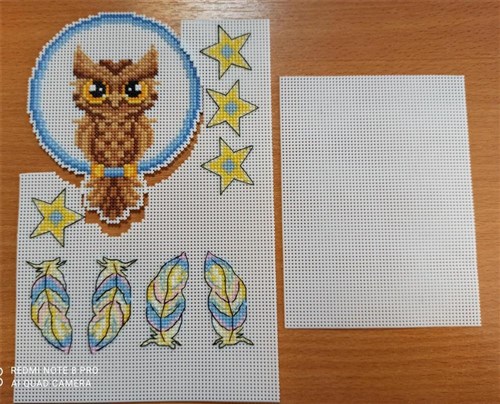 Dream Catcher - Owl SR-273 Plastic Canvas Counted Cross Stitch Kit