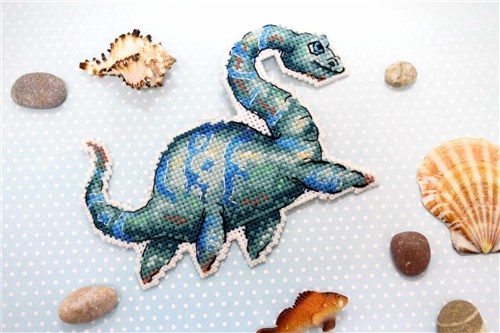 Dinosaur - Plesiosaurus SR-301 Plastic Canvas Counted Cross Stitch Kit