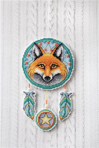 Dream Catcher - Fox SR-302 Plastic Canvas Counted Cross Stitch Kit