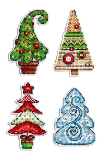 New Year Beauties. Magnets SR-316 Plastic Canvas Counted Cross Stitch Kit