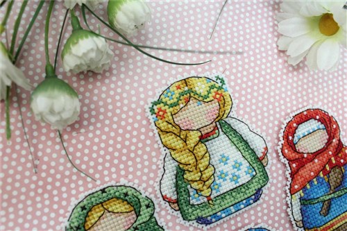 Russian Charms. Magnets SR-338  Plastic Canvas Counted Cross Stitch Kit