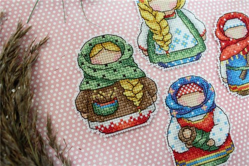 Russian Charms. Magnets SR-338  Plastic Canvas Counted Cross Stitch Kit