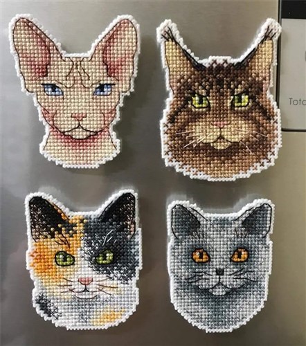 Who Said Meow? Magnets SR-340 Plastic Canvas Counted Cross Stitch Kit